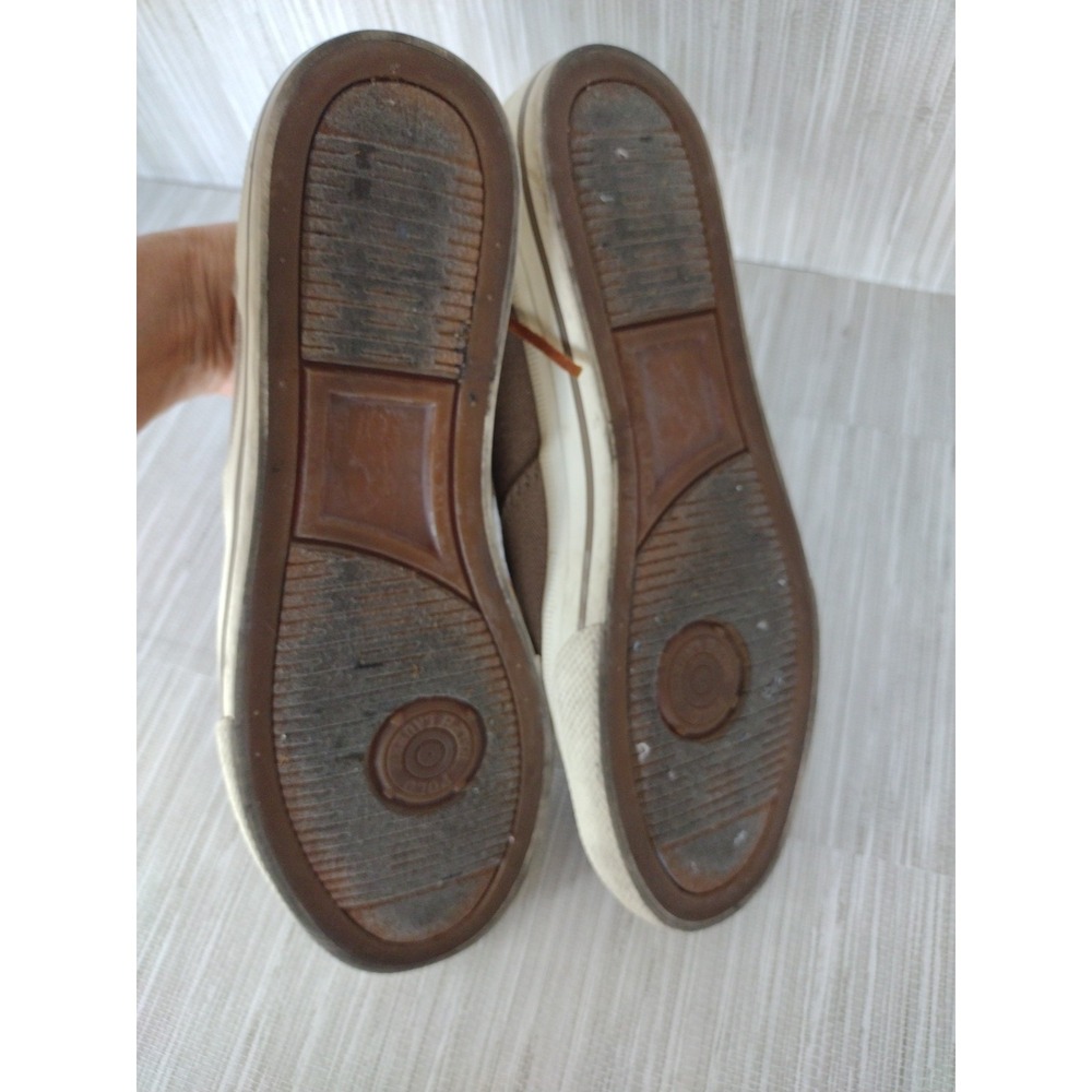 Polo Ralph Lauren Vaughn Chambray Herringbone Sport Brown Shoes Men 8.5D Lace Up - Picture 8 of 8